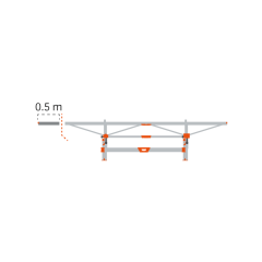0,5m pikendus F2 F2+ saeraamile